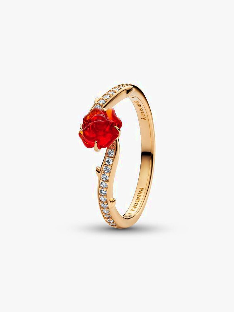 Rose-Themed Bracelet, Charms and Ring Set