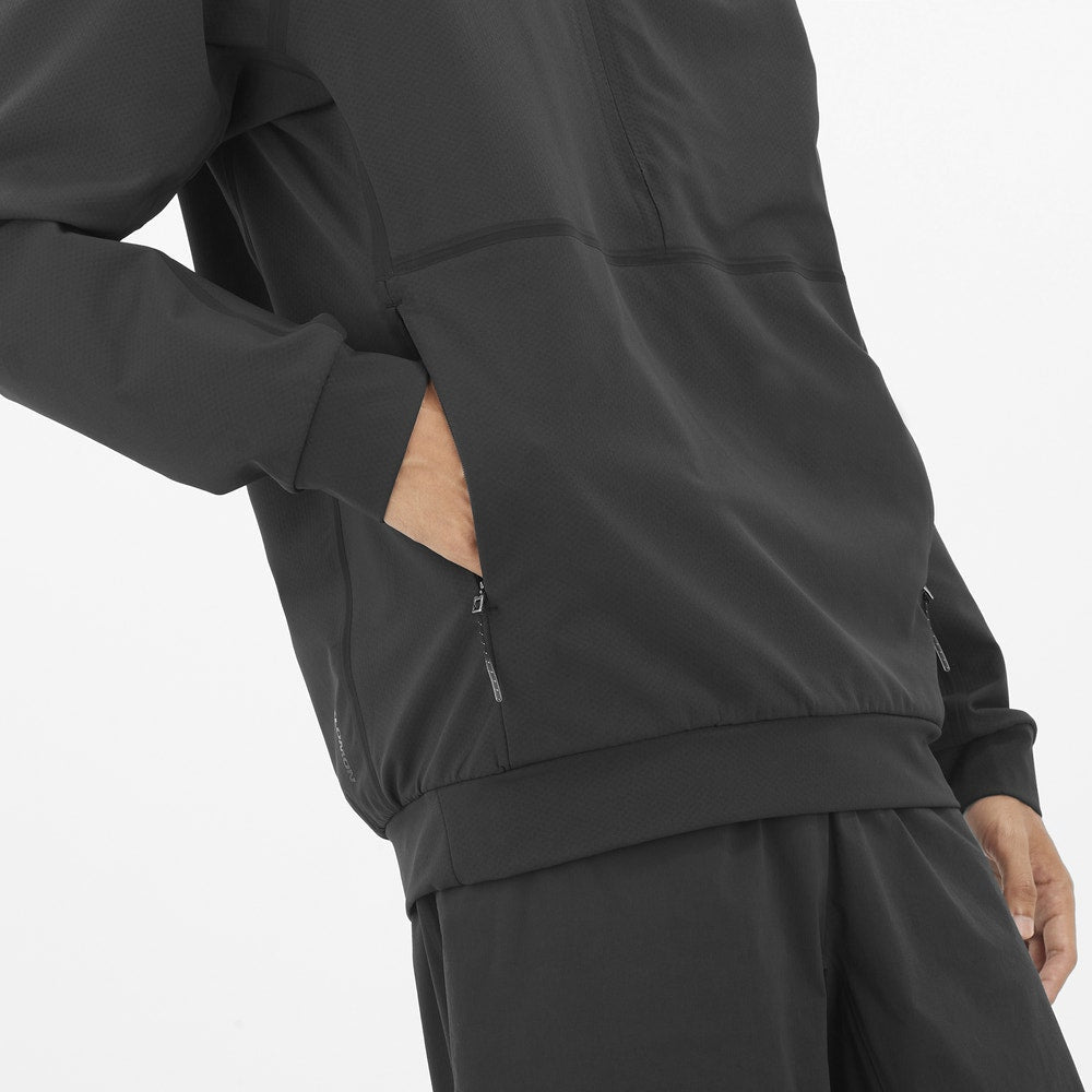Unisex Half-Zip Softshell Midlayer - Stone Gray