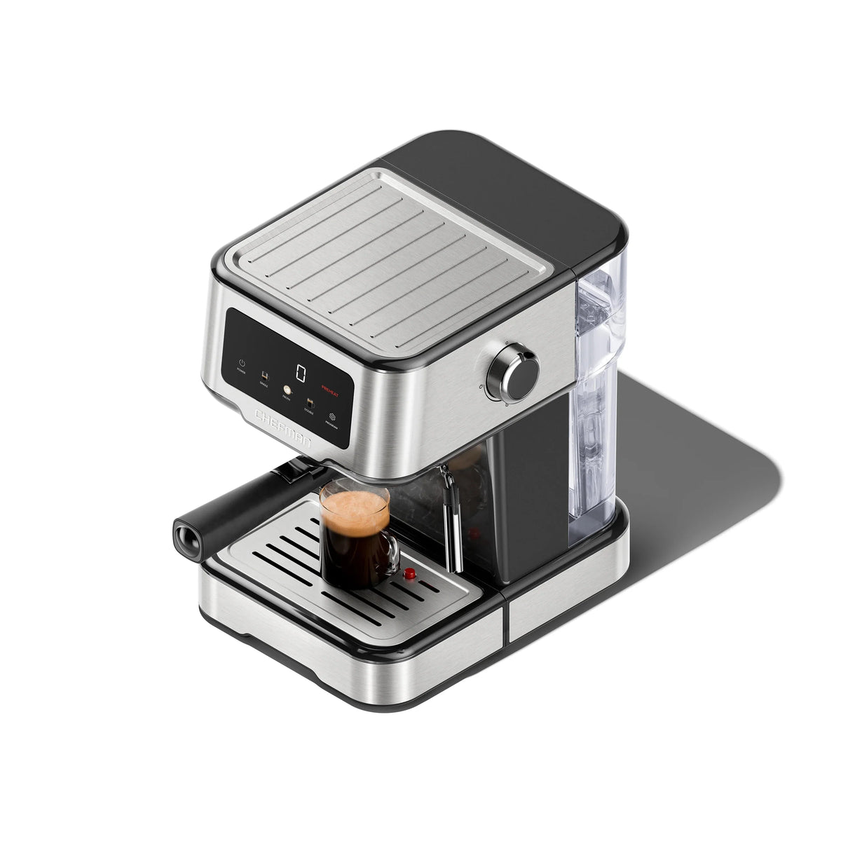 Chefman CraftBrew Espresso Machine With Steam Wand, Touch Controls, Stainless Steel - RJ54-SS-15-D