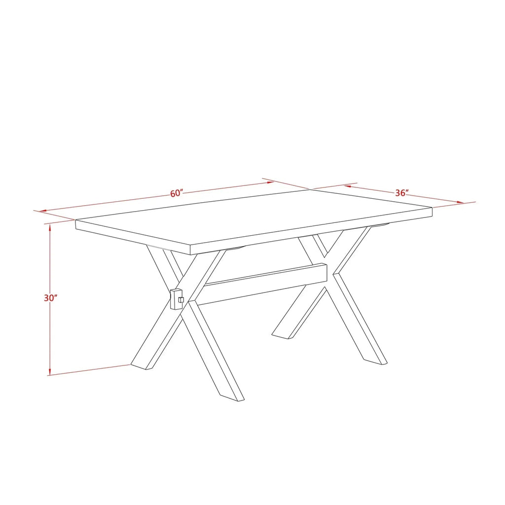 HomeStock 6-Piece Kitchen Dinette Set With Doeskin Linen Fabric Chairs, Bench And Linen White Table - Rustic Recluse
