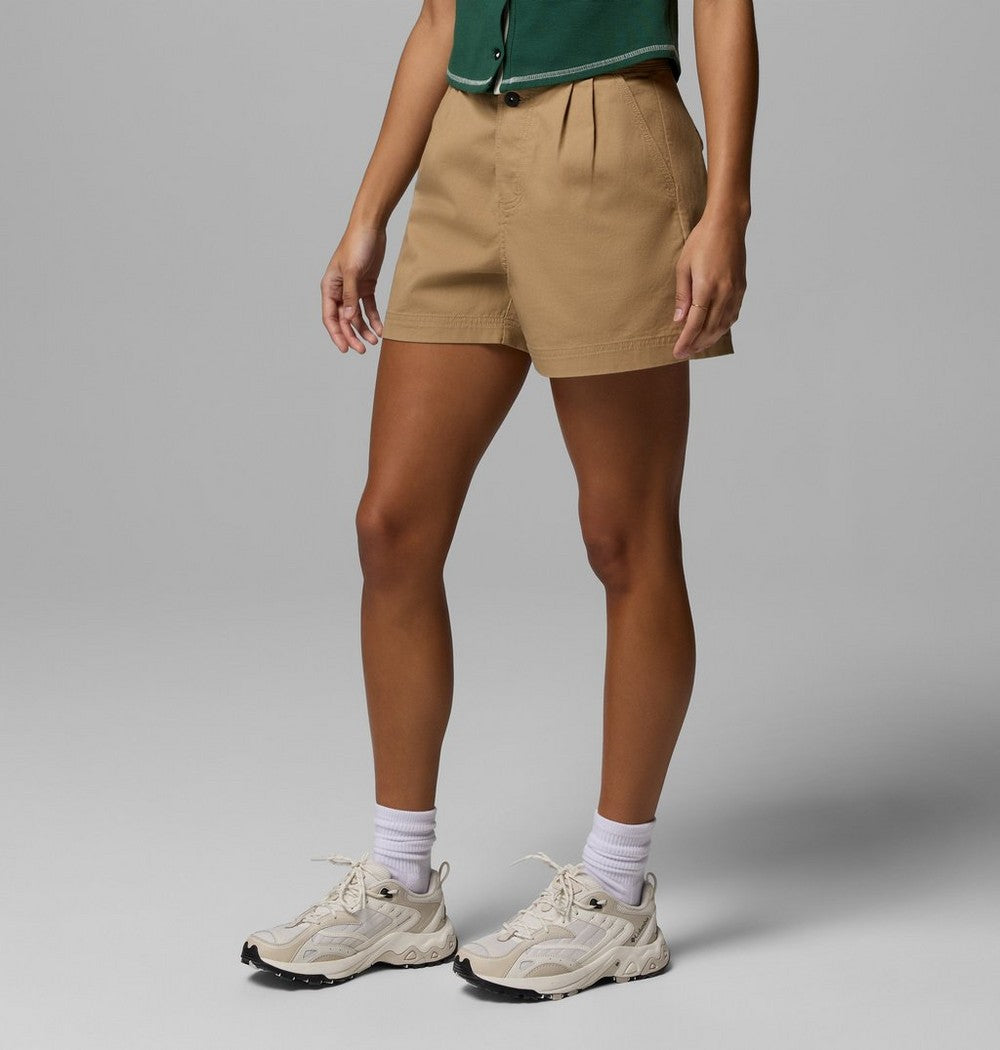 Women's High-Rise Stretch Twill Shorts - Beige