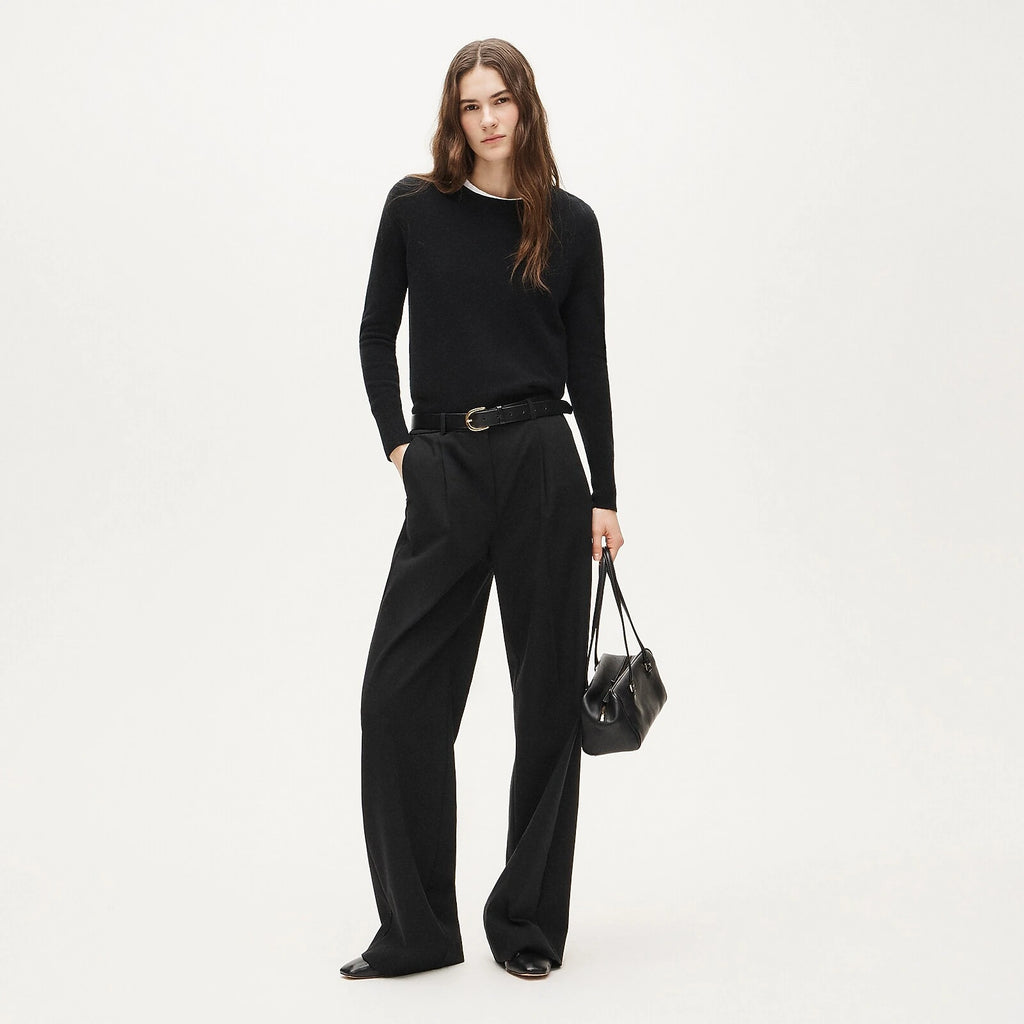Cashmere Classic-Fit Crewneck Sweater - Black