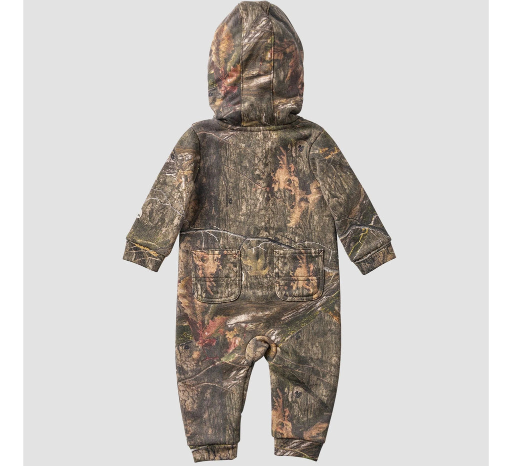 Baby Hooded Zip-Front Fleece Coverall - Camo