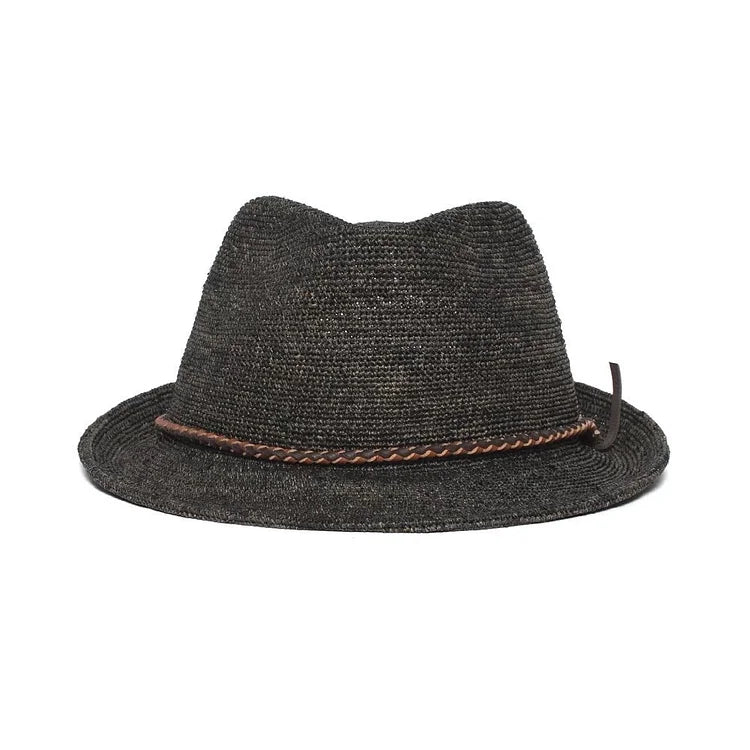  same style!】Can be rolls up for packing- Goorin Bros Morning Glory Raffia Straw Trilby Fedora