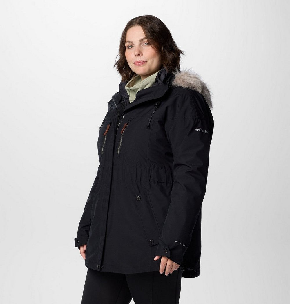 Women's Plus 3-In-1 Hooded Winter Jacket - Green