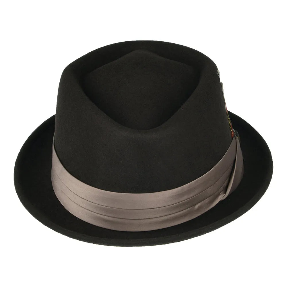 Brighton Wool Felt Pork Pie Hat - Brown