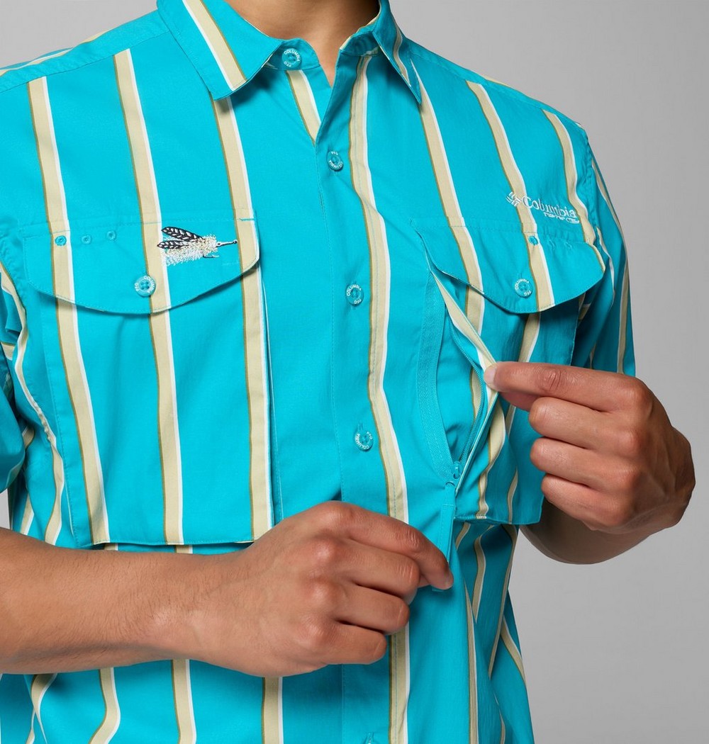 Men's Printed Short Sleeve Fishing Shirt