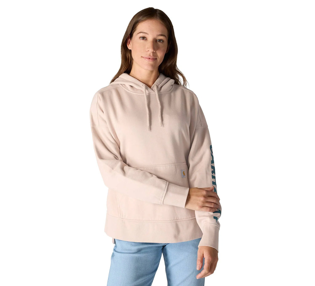 Women's Oversized Mountain Graphic Hoodie - Taupe