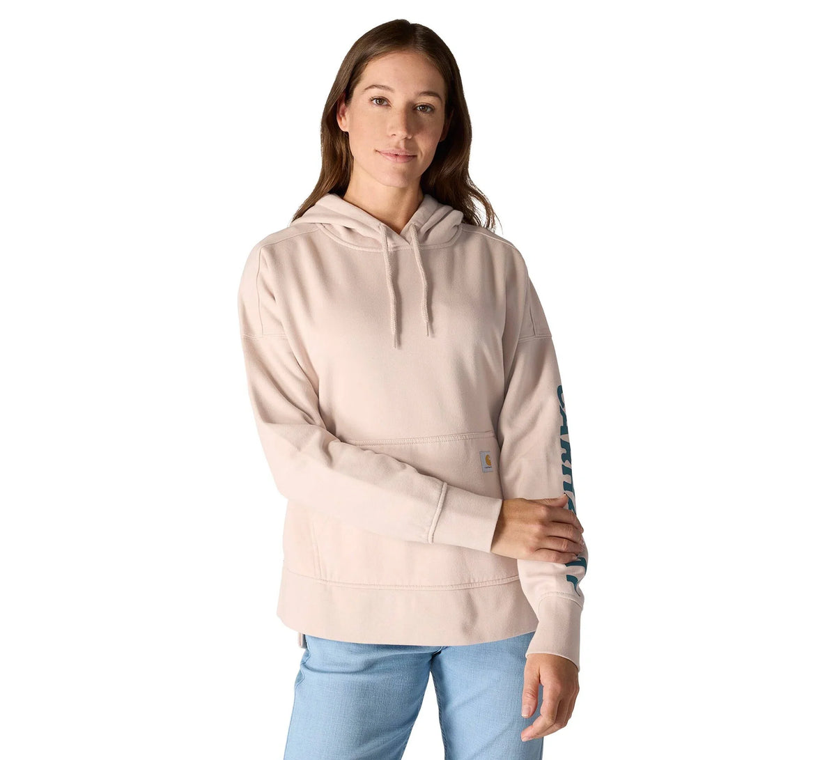 Women's Oversized Mountain Graphic Hoodie - Taupe