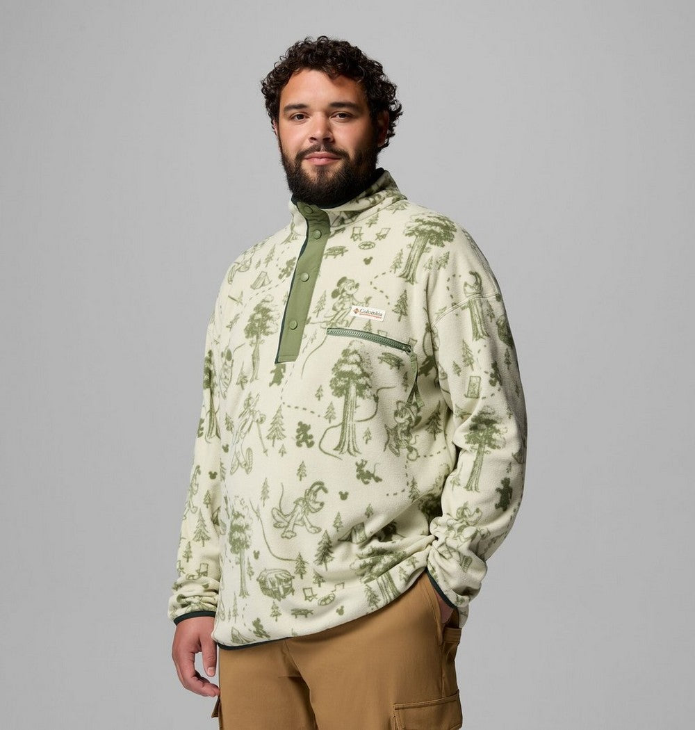 Men's Big Half-Snap Graphic Fleece Pullover