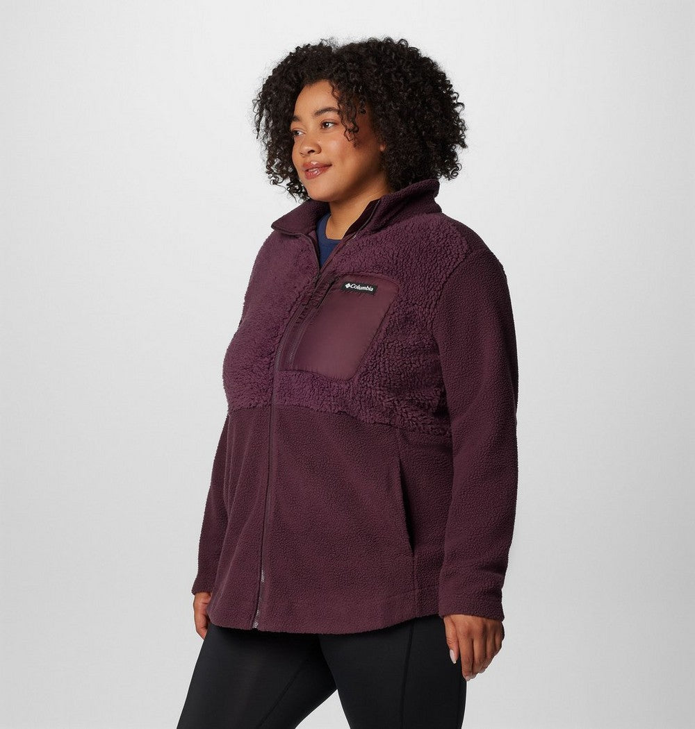Women's Plus Sherpa Full-Zip Fleece - Grey