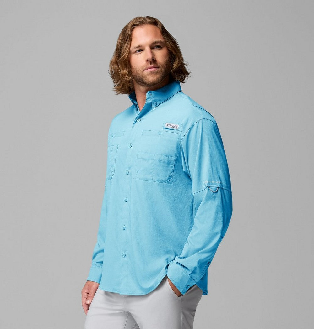 Men's Long-Sleeve Fishing Shirt - Teal