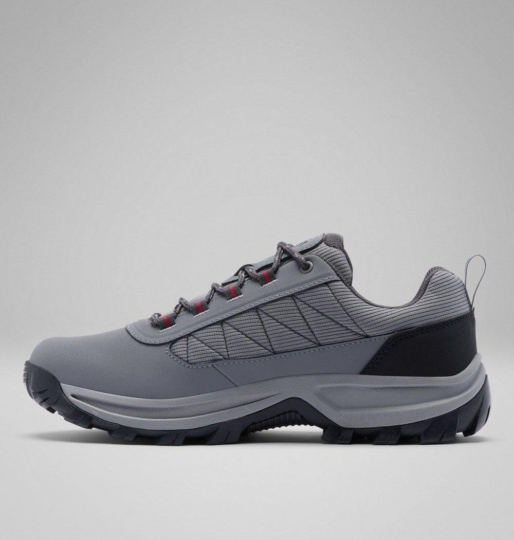Men's Waterproof Low Hiking Shoe - Gray Red