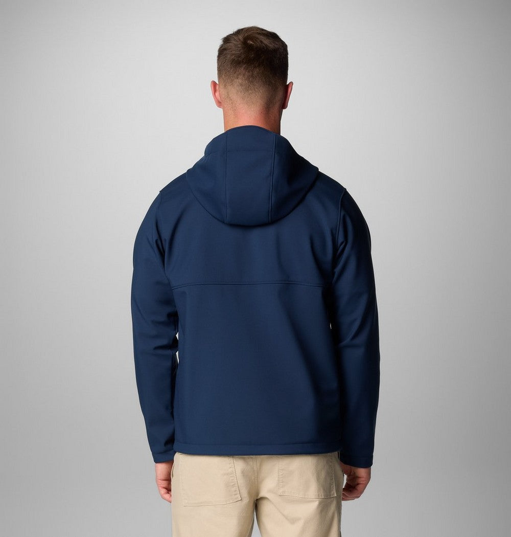 Men's Hooded Softshell Jacket - Brown