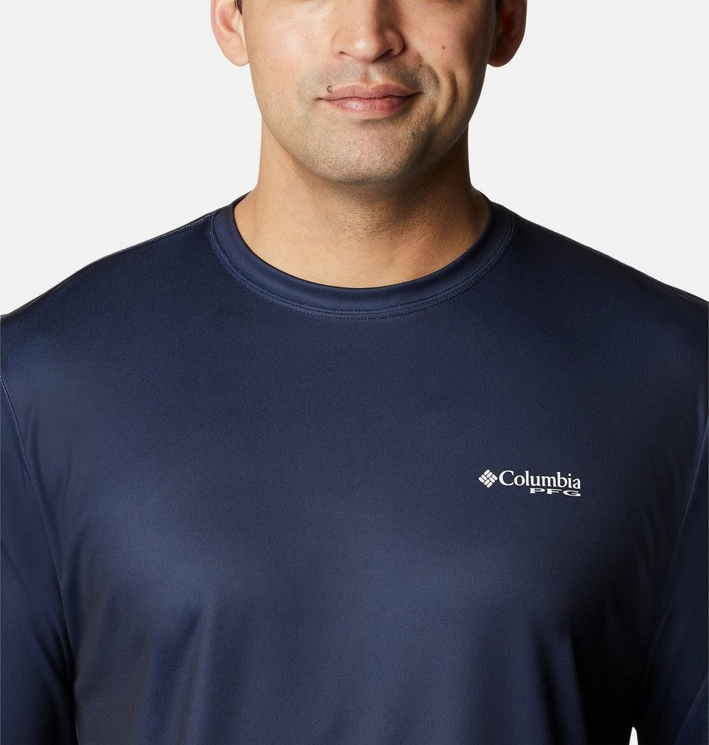 Men's Long Sleeve Fishing Shirt - Blue Navy