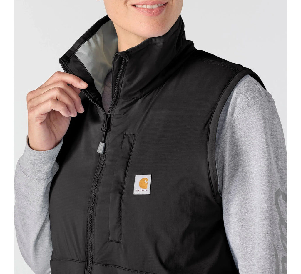 Women's Insulated Hooded Vest - Black