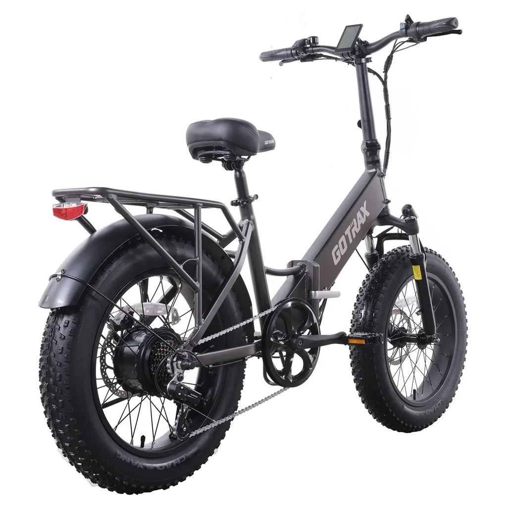 GOTRAX F3 500W Folding Fat Tire Electric Bike, 20in x 4in Tires, 20 MPH, 60 Mile Range - F3