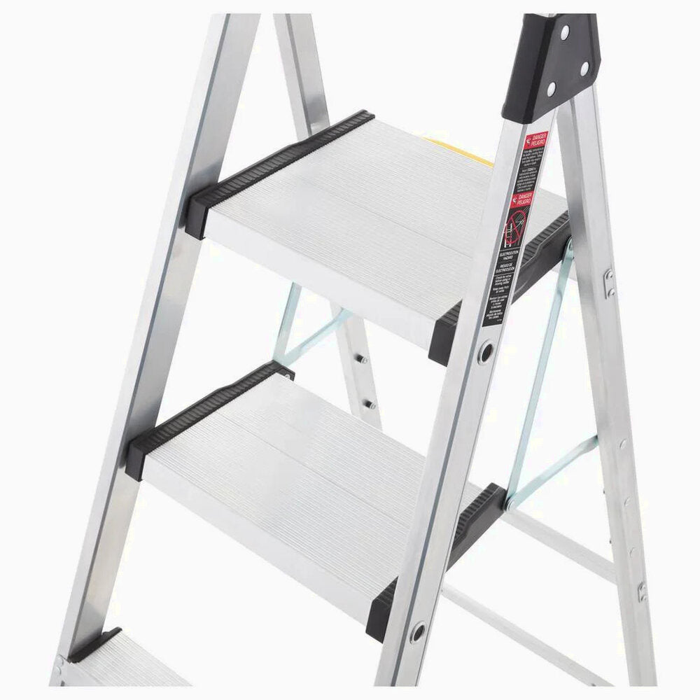 Gorilla Ladders Aluminum Dual Platform Ladder With Project Bucket, 5.5 Ft, 300 Lb Capacity