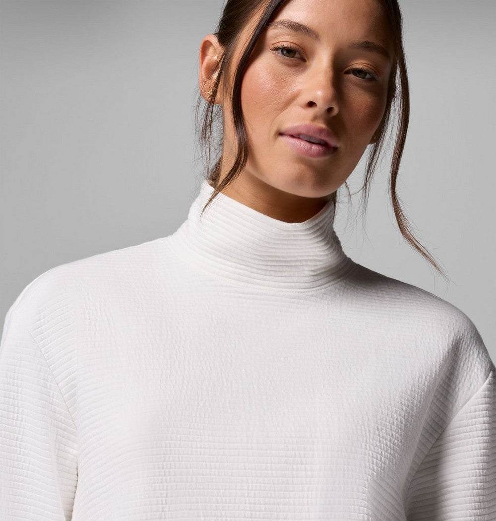 Women's Mock Neck Long Sleeve Shirt - Green