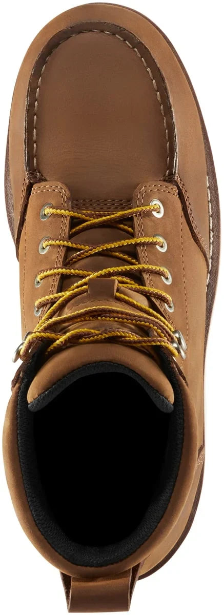 Women's 6-Inch Waterproof Moc Toe Work Boot - Brown