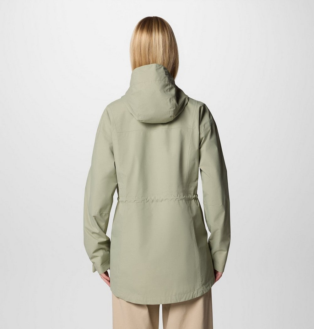 Women's Long Waterproof Rain Jacket - Mauve
