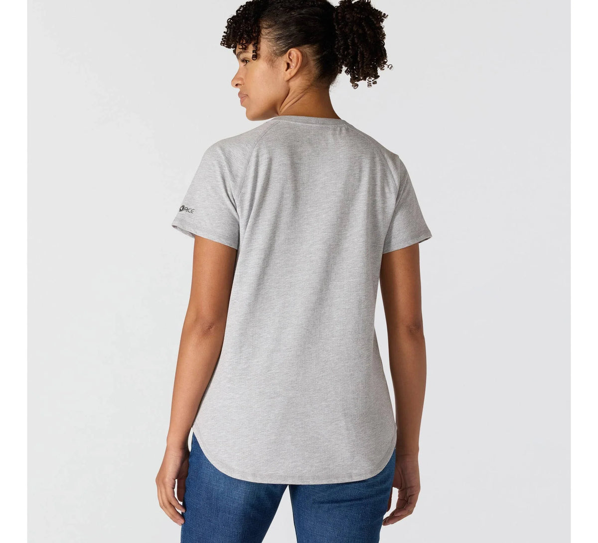 Women's Relaxed Mesh Panel Pocket T-Shirt - Gray