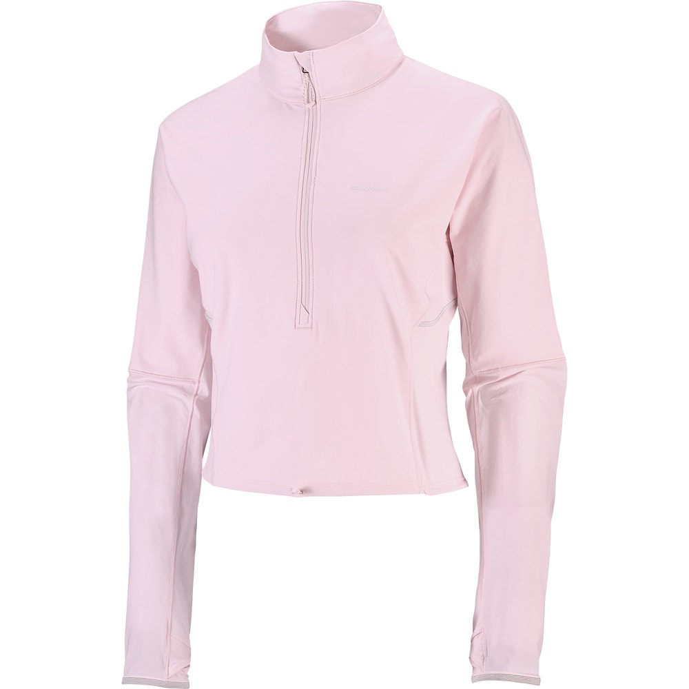 Women's Cropped Half-Zip Running Pullover
