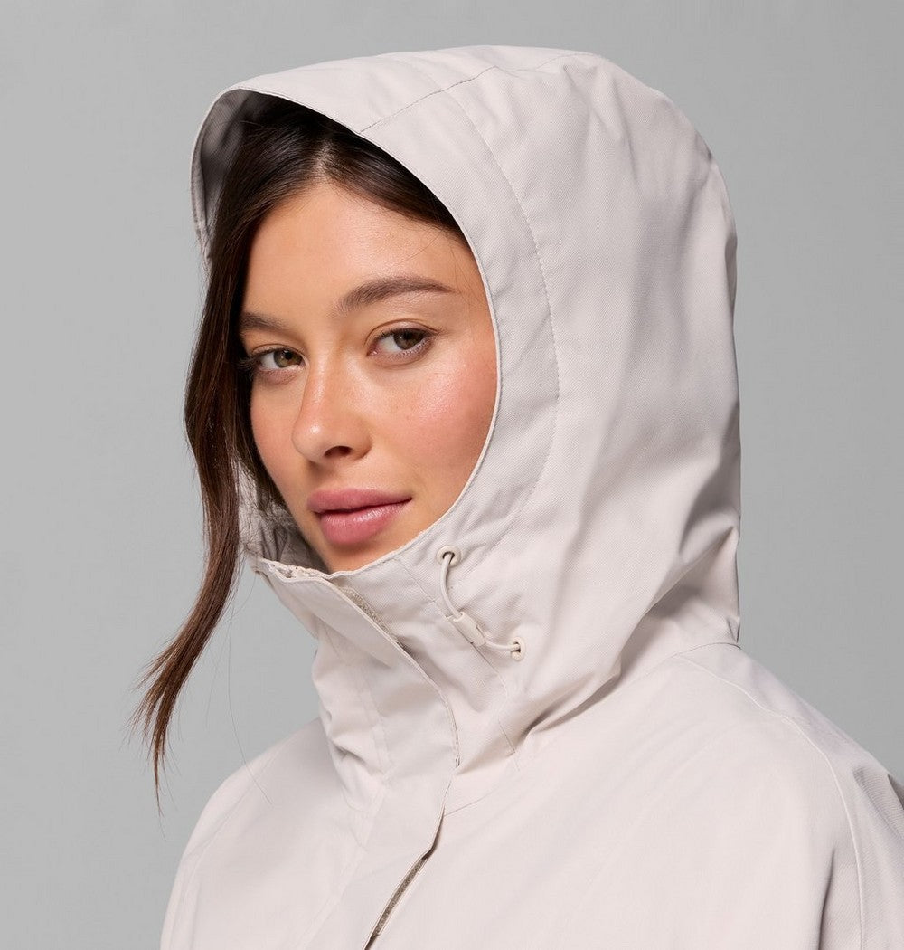 Women's Long Waterproof Rain Jacket - Mauve