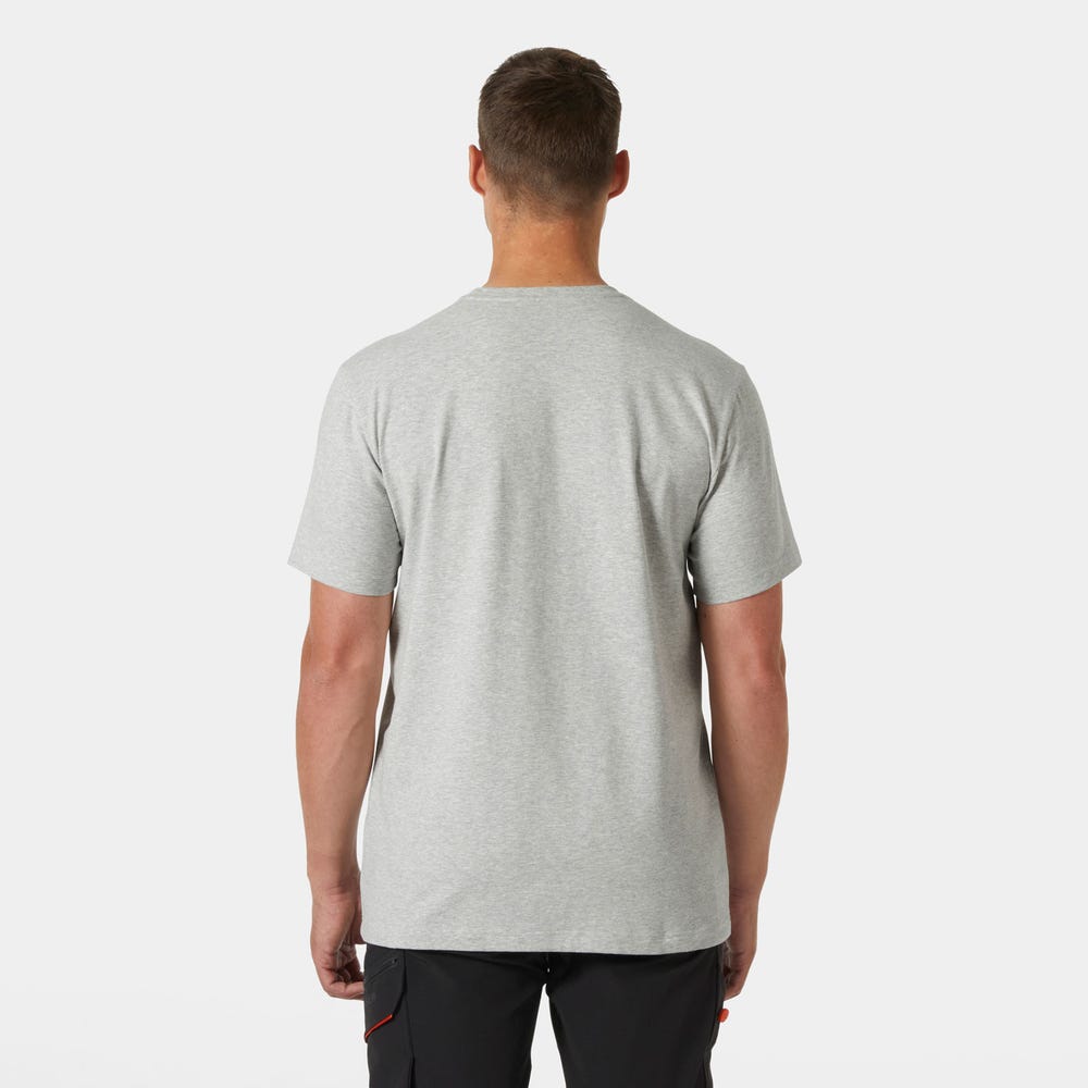 Cotton Stretch Work T-Shirt - Gray