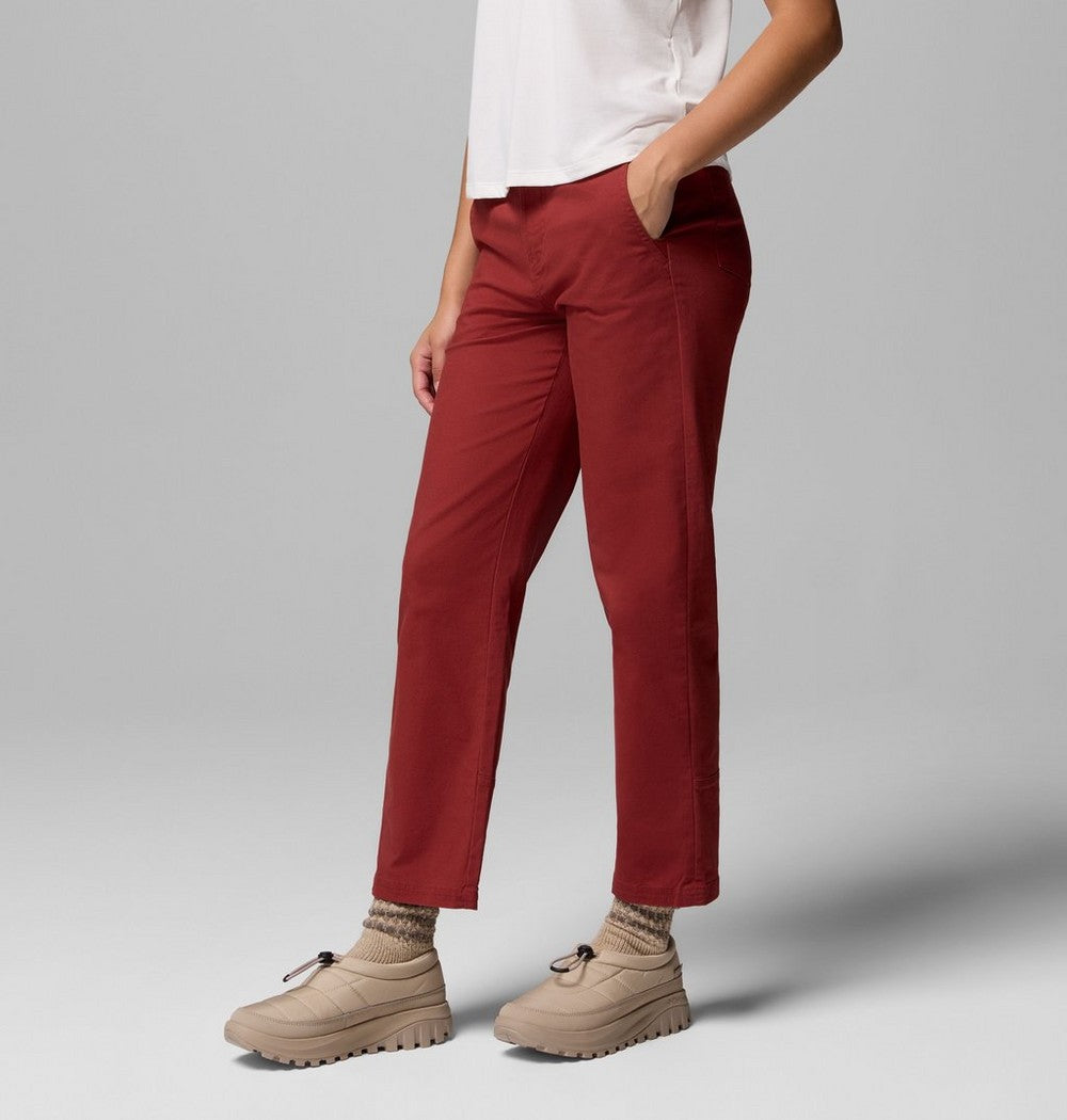 Women's High-Rise Straight Leg Pants - Red