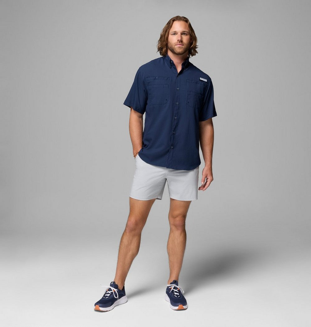 Men's Short-Sleeve Fishing Shirt - Blue