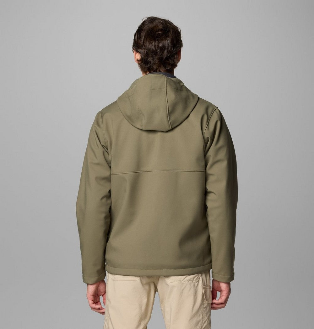 Men's Hooded Softshell Jacket - Brown