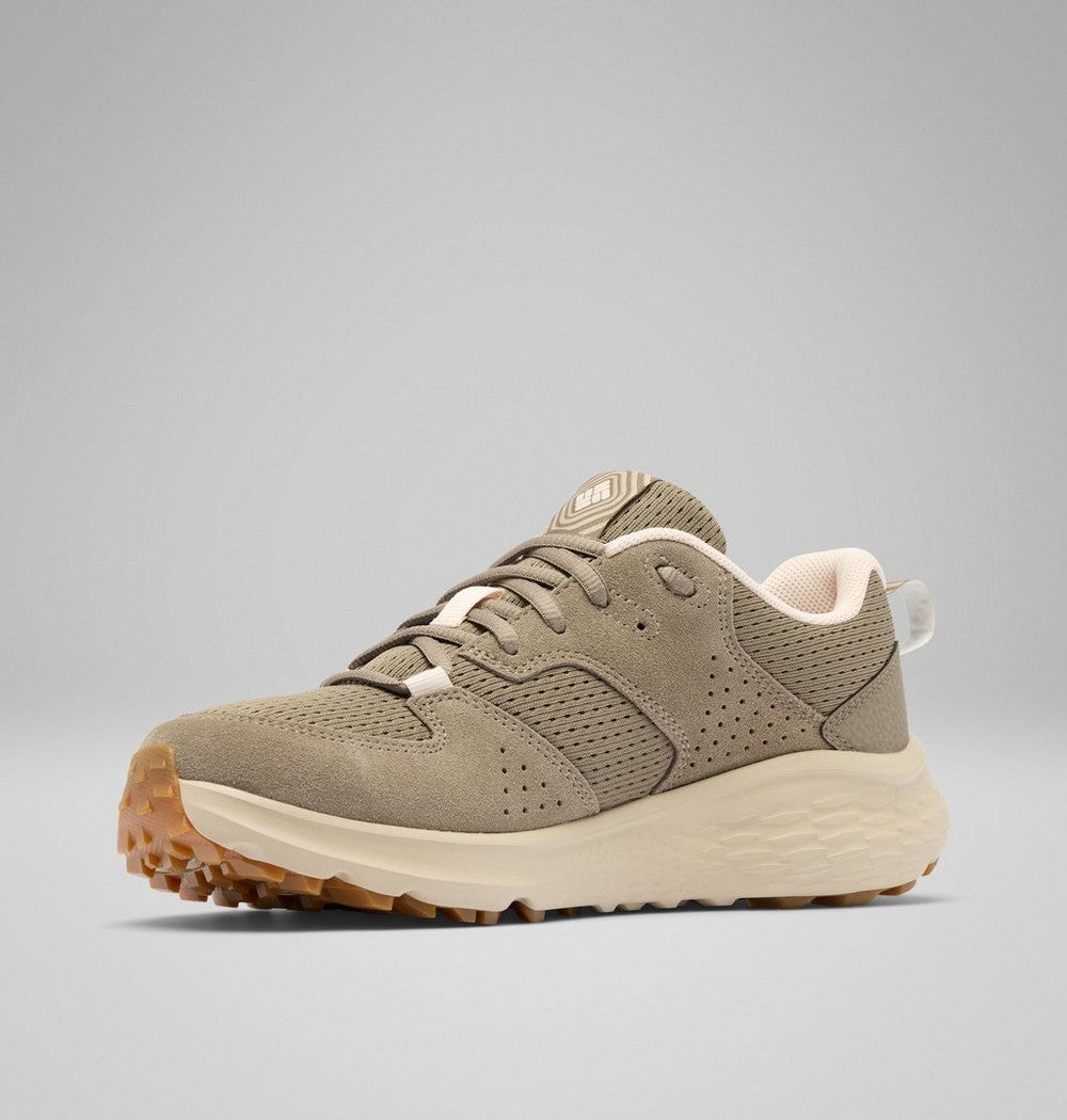 Women's Mesh And Suede Walking Shoe - Beige