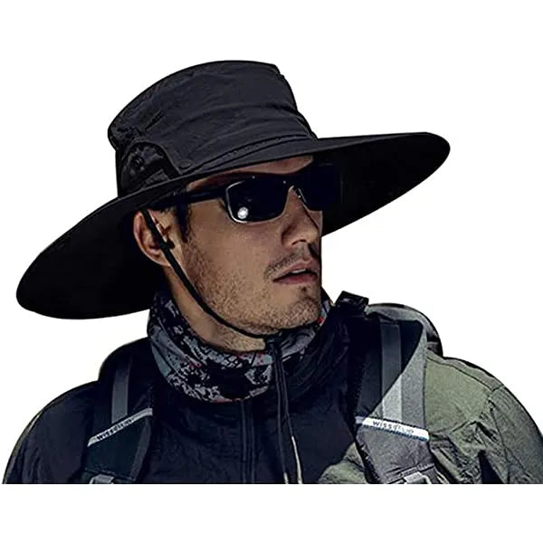 Wide Brim Sun Hat For Men Women, Sun Hat With Uv Protection Upf 50+ For Fishing Hiking Safari Camping Garden Outdoor Travel Green