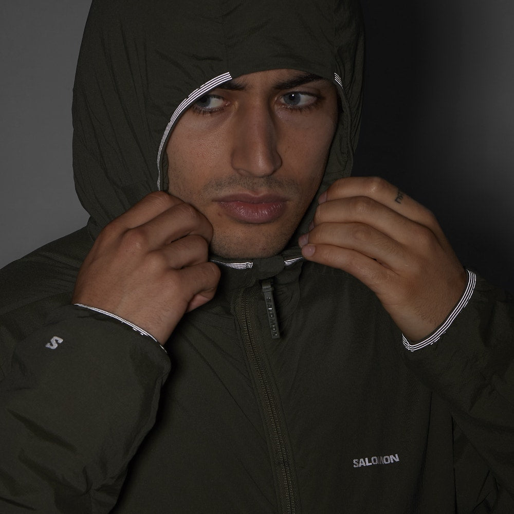 Men's Insulated Hooded Jacket - Gray