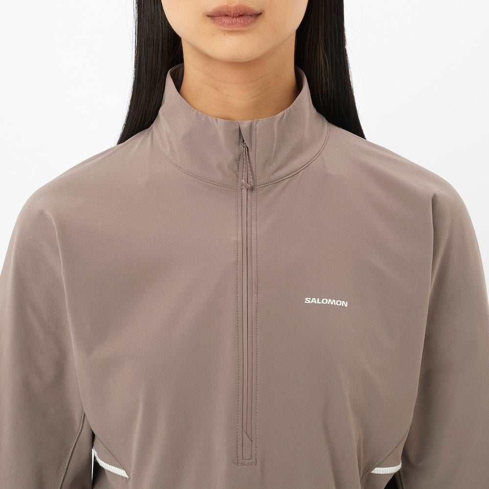 Women's Cropped Half-Zip Running Pullover