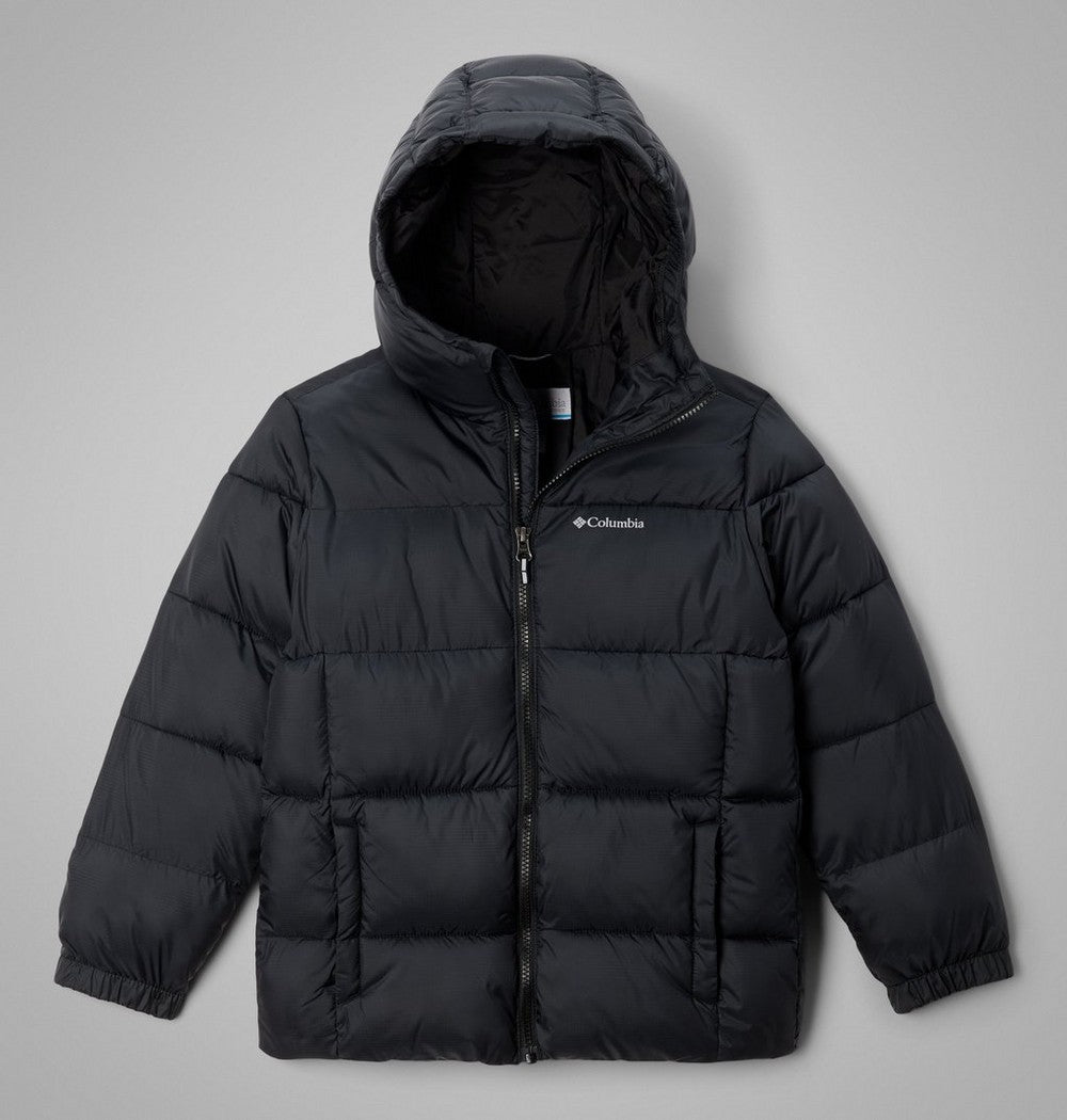 Kids' Hooded Insulated Puffer Jacket - Red Black