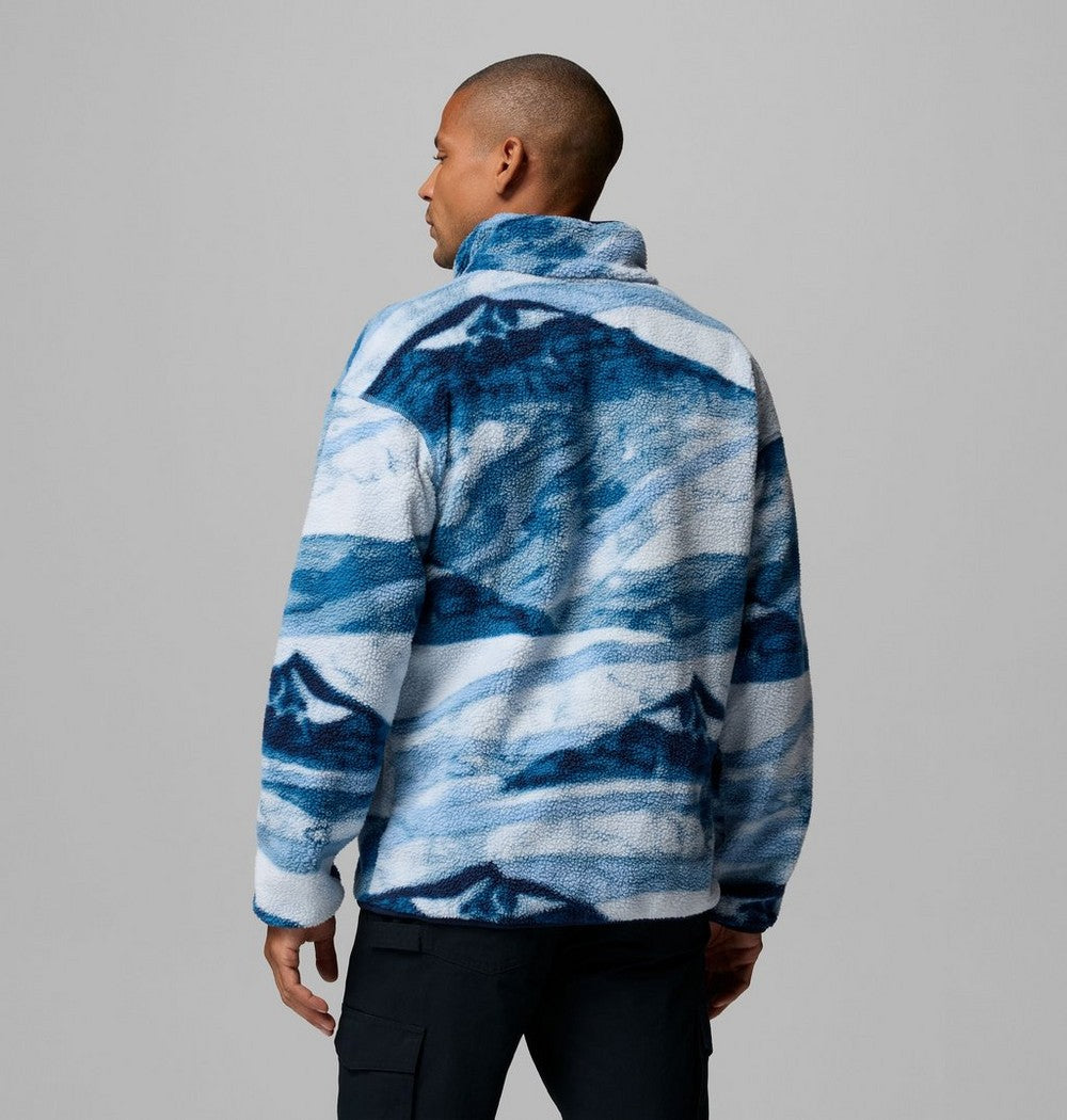 Men's Printed Half-Snap Fleece Pullover