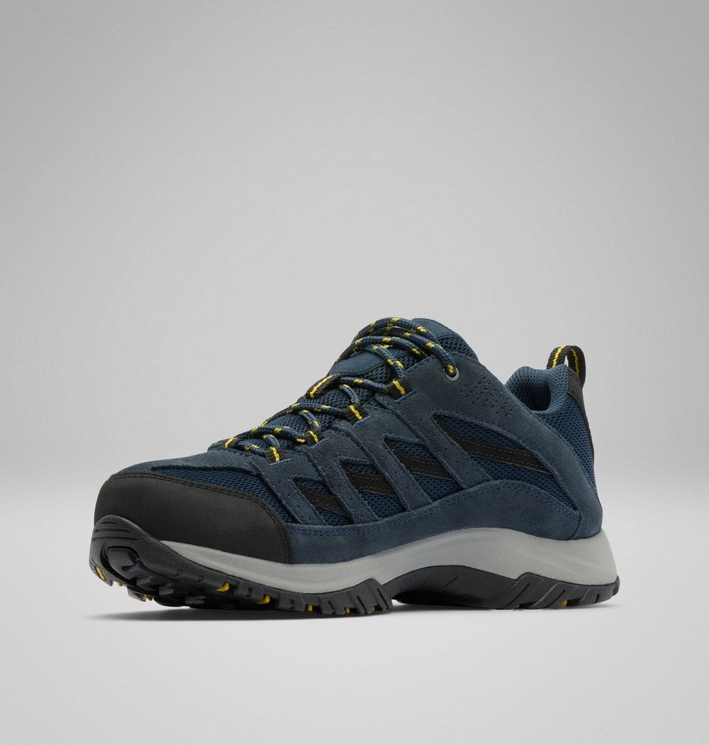 Men's Leather And Mesh Hiking Shoes - Gray