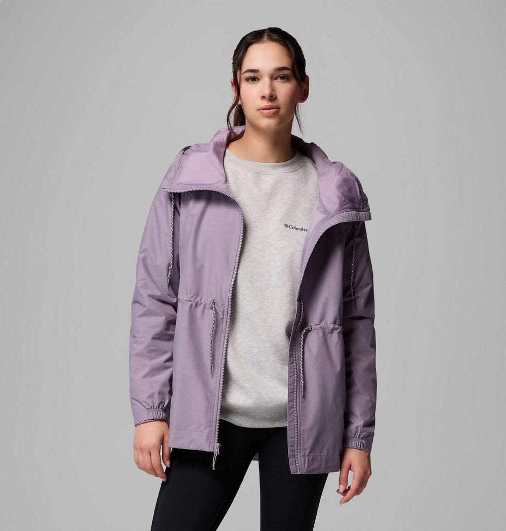 Women's Lightweight Hooded Rain Jacket - Fuchsia