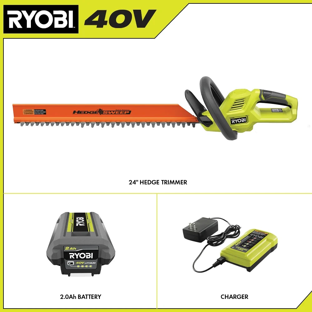40V 24-Inch Hedge Trimmer Kit
