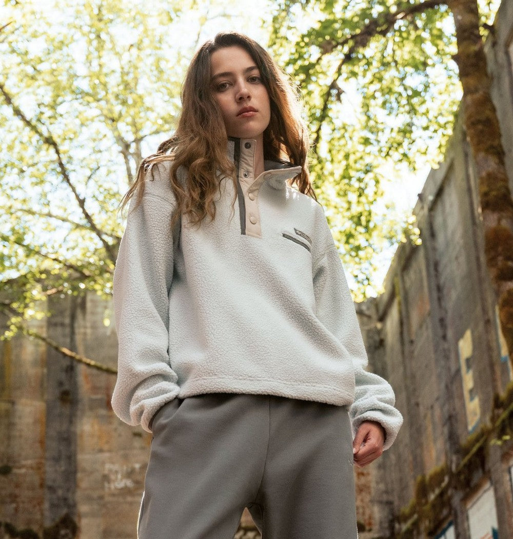 Women's Cropped Half-Snap Fleece Pullover