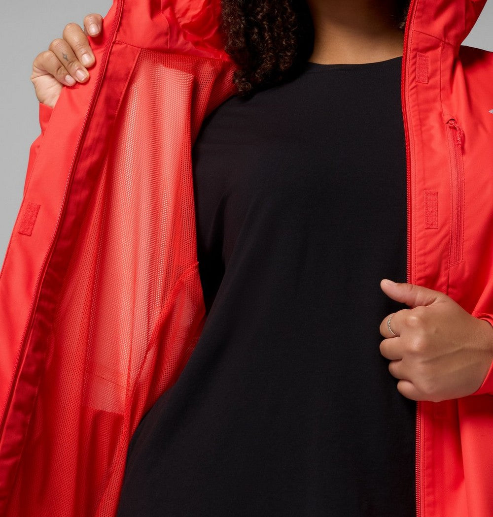 Women's Plus Size Waterproof Rain Jacket - Navy