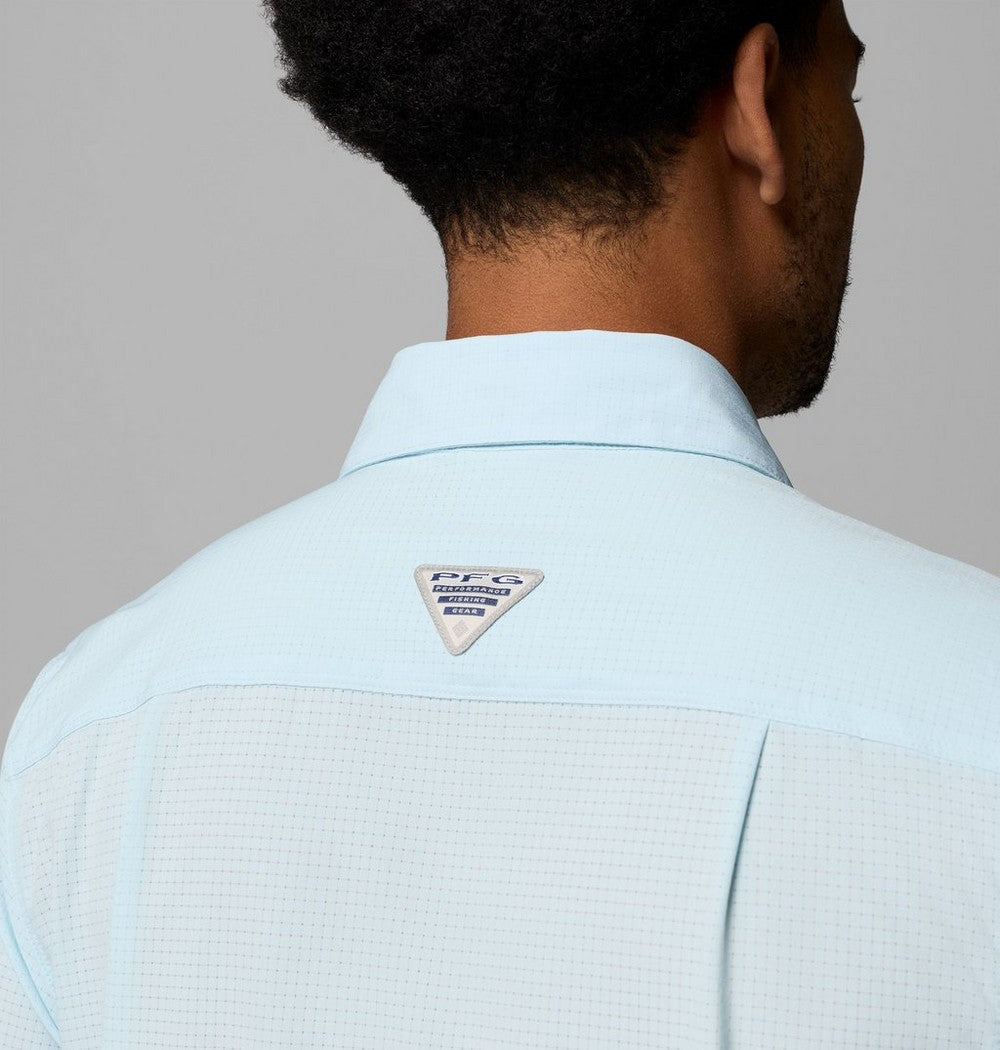 Men's Vented Short-Sleeve Fishing Shirt - Blue
