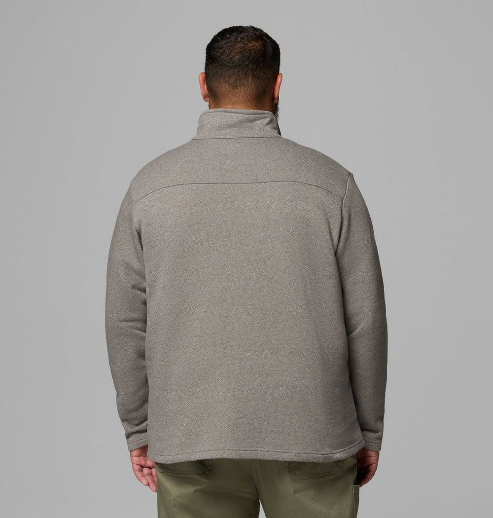 Men's Big Cotton-Blend Half-Zip Pullover - Black