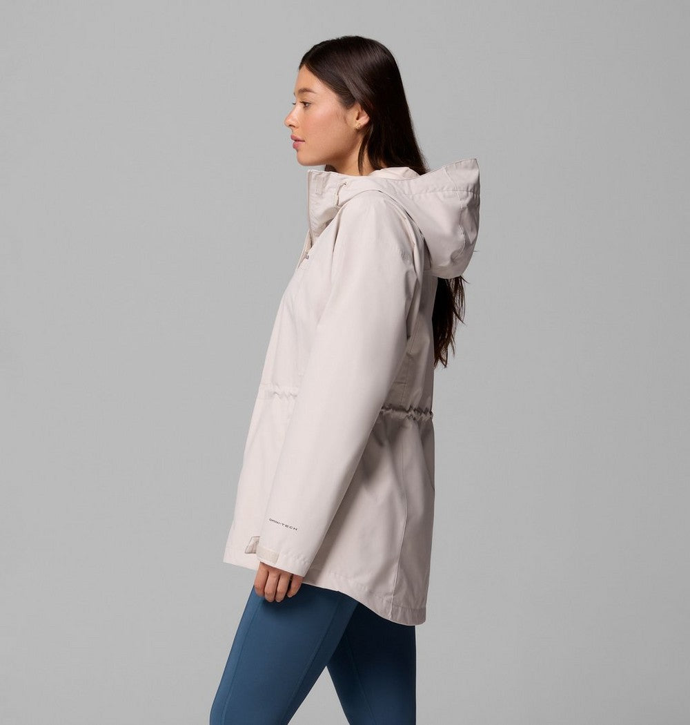 Women's Long Waterproof Rain Jacket - Mauve