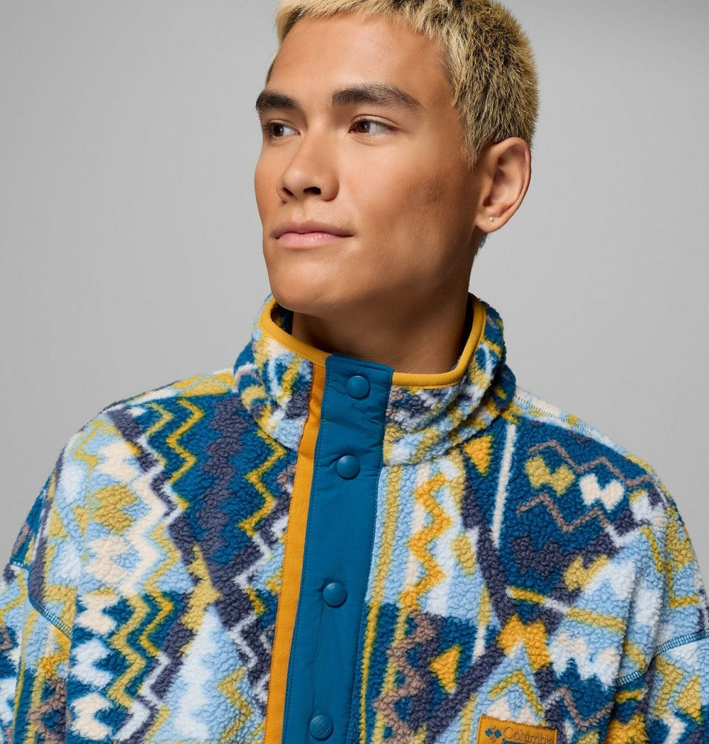 Men's Printed Half-Snap Fleece Pullover