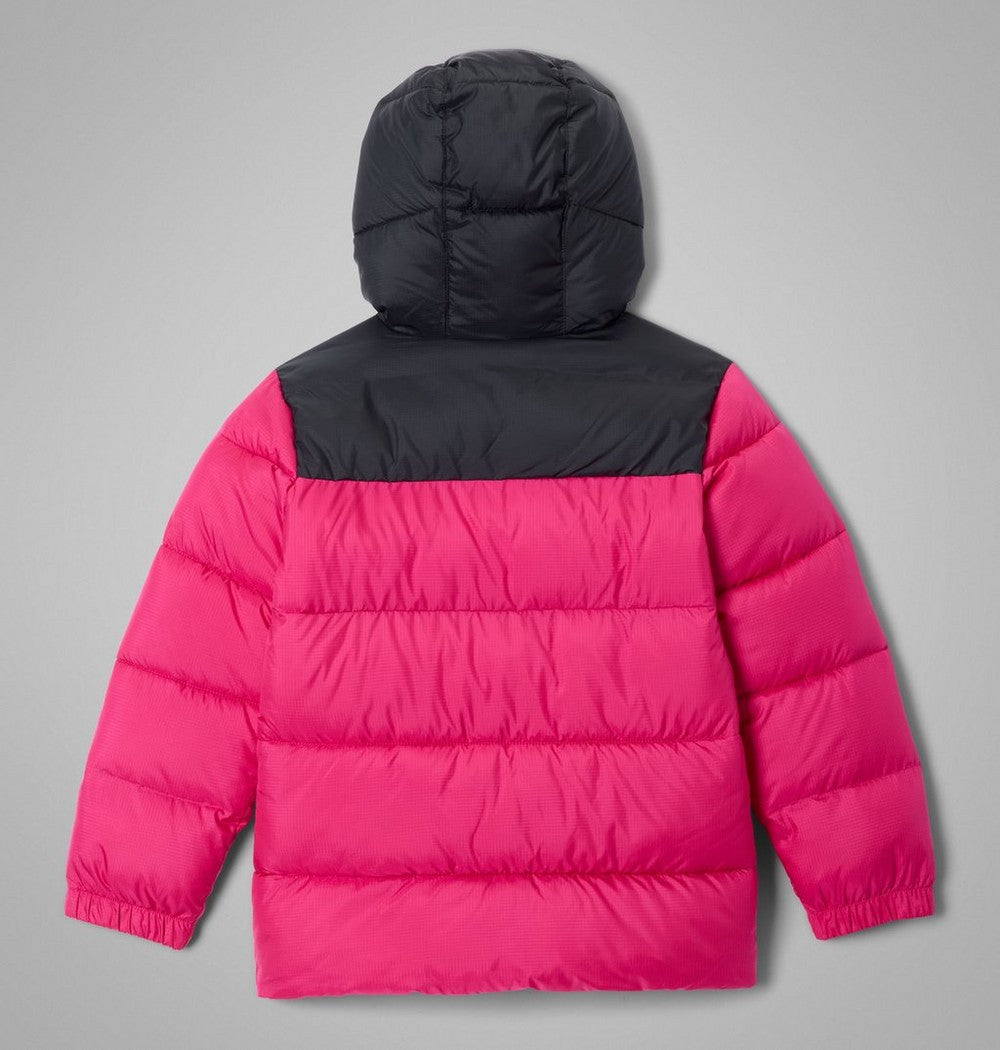 Kids' Hooded Insulated Puffer Jacket - Red Black
