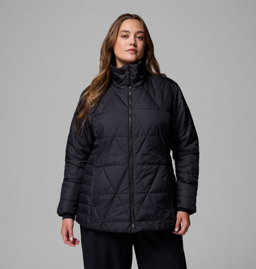 Women's Plus 3-In-1 Hooded Winter Jacket - Green