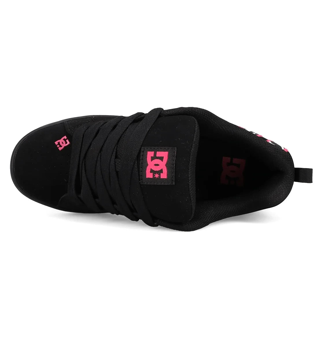 Women's Padded Cupsole Sneakers - Black White Pink